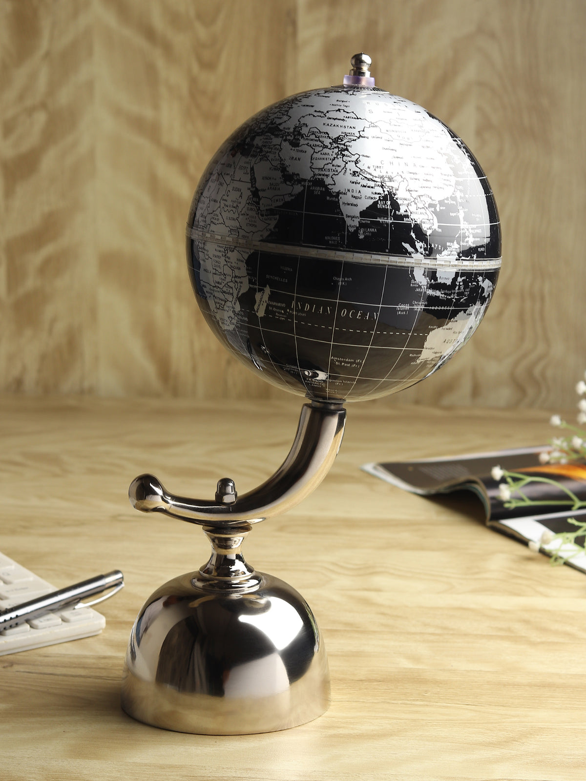 Noir Meridian Globe - Ouchcat
