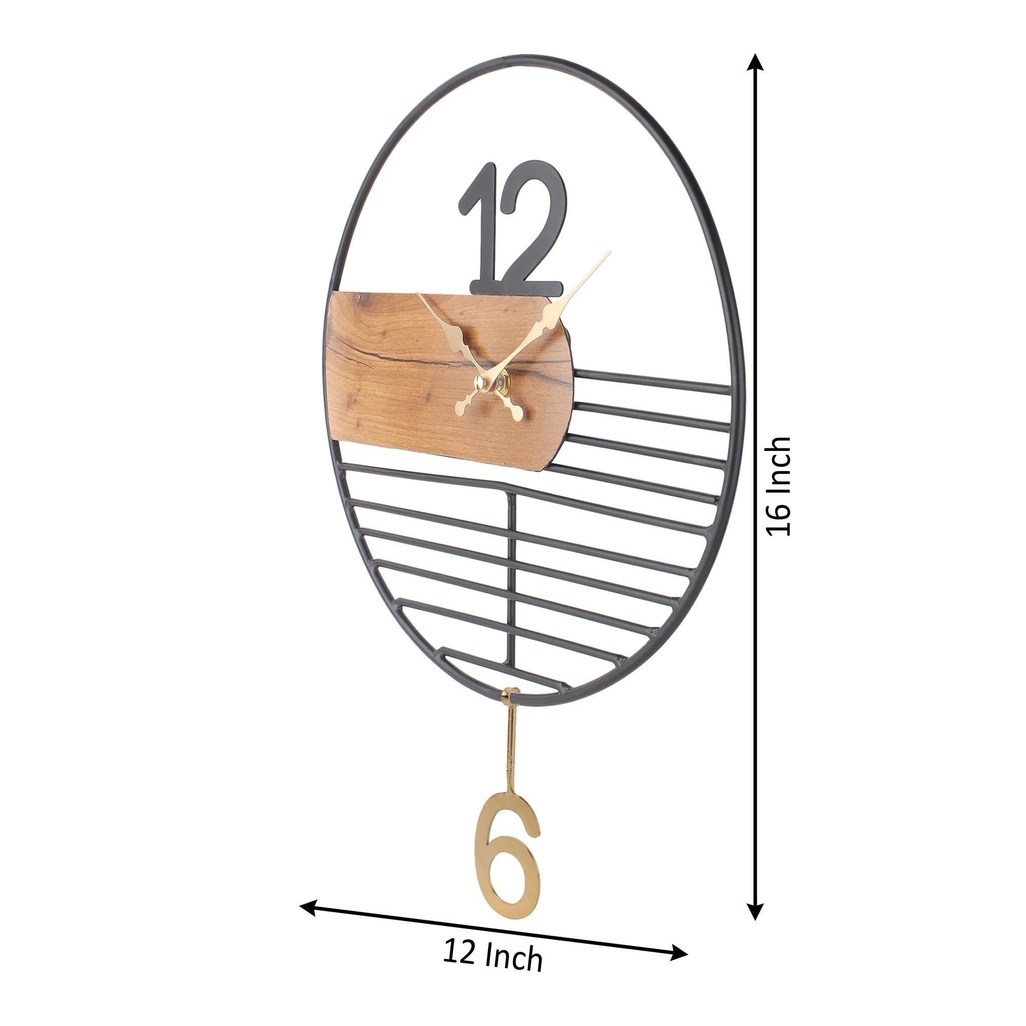 Ringmaster Wall Clock in Black - Ouch Cart 