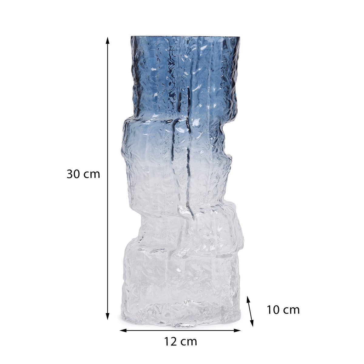 Frostline Crystal Vase Blue Tall