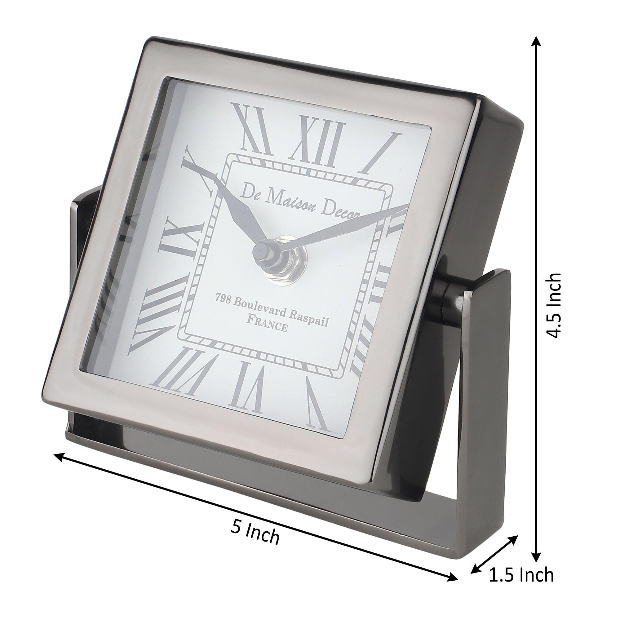 Time's Canvas - The Table Clock ( Medium ) In Silver - Ouch Cart 