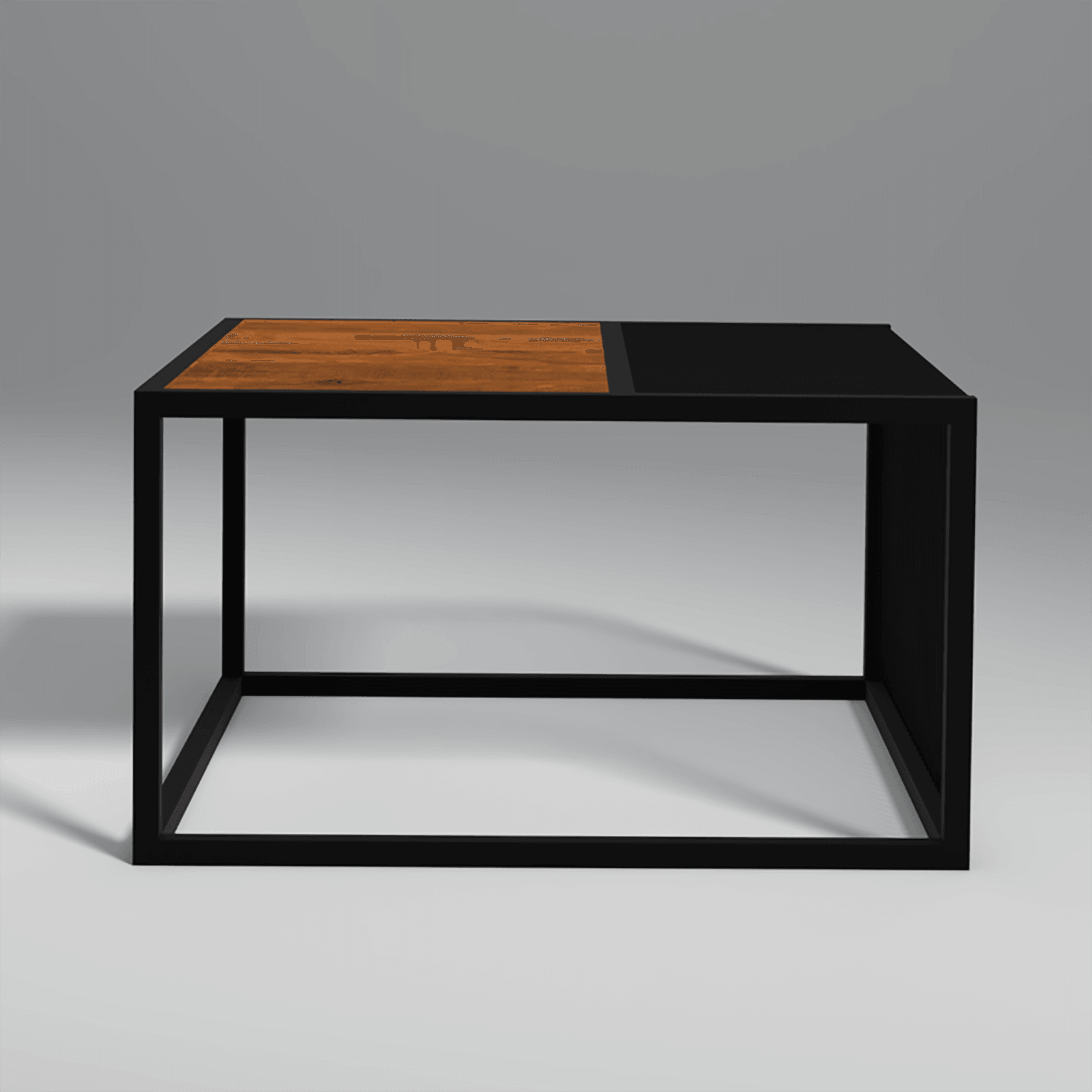 Choptic Iron And Mango Wood Coffee Table In Light Cheery