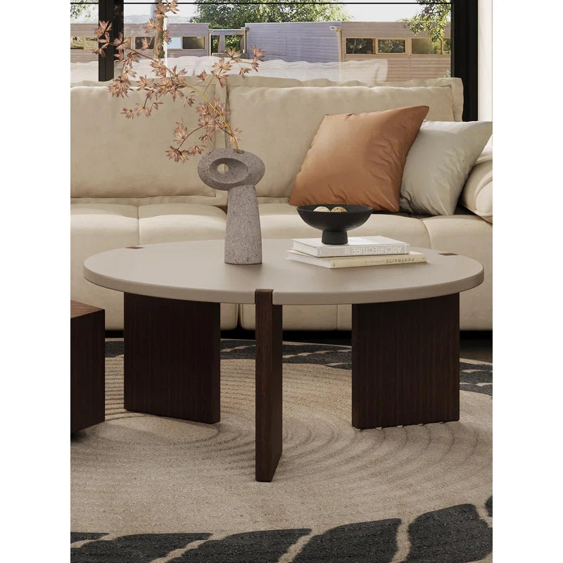 2-Piece Wooden Nested Coffee Table Set with Hidden Drawers Modern Living Room Furniture Stylish Multi-Functional Nesting Tables for Small
