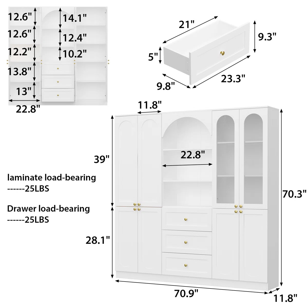 Elegent Wardrobe With Strong Storage And White Finish