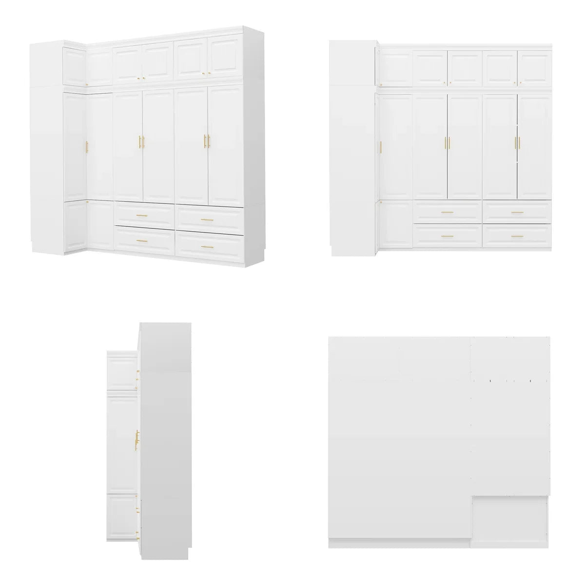 Wardrobe Set With Top Cabinet And Elegent Design