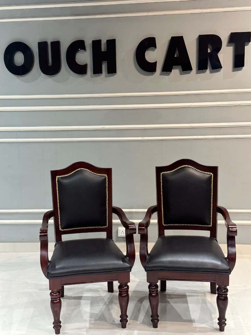 Handmade Pure Sheesham Wooden Chair Armrest Seating Chair Save 21%