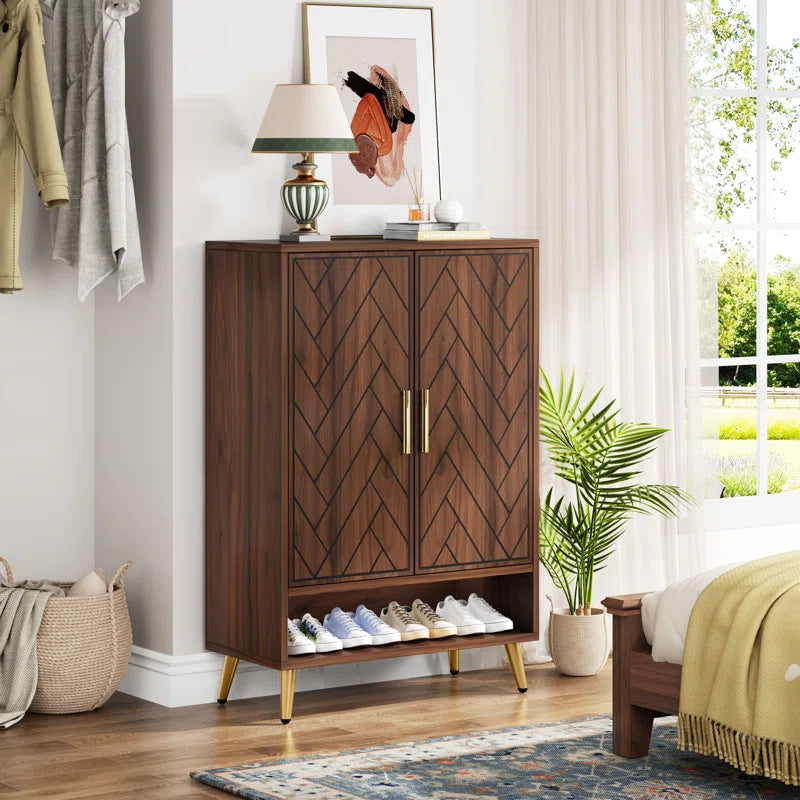 "Entryway Elegance: The Perfect Cabinet for Organization and Style"