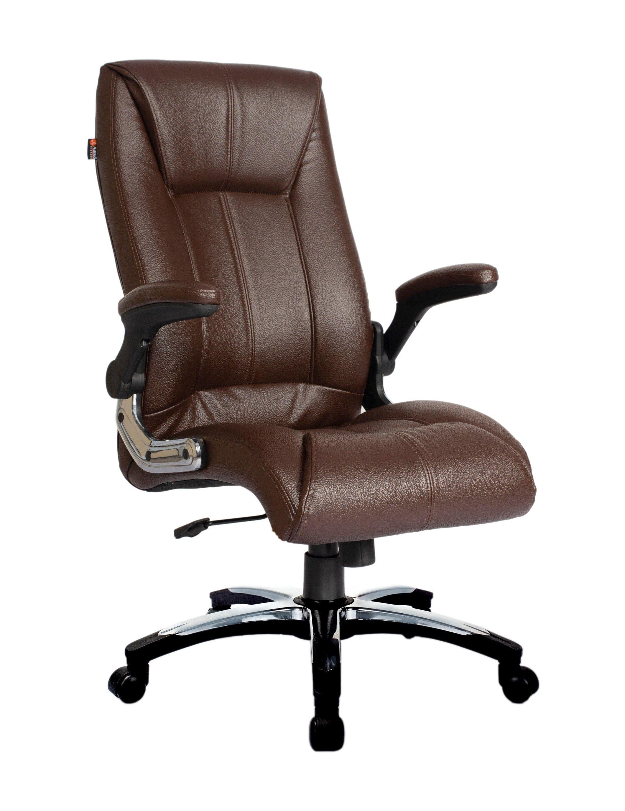 Adiko High Back Exceutive Chair in Brown - Ouch Cart 