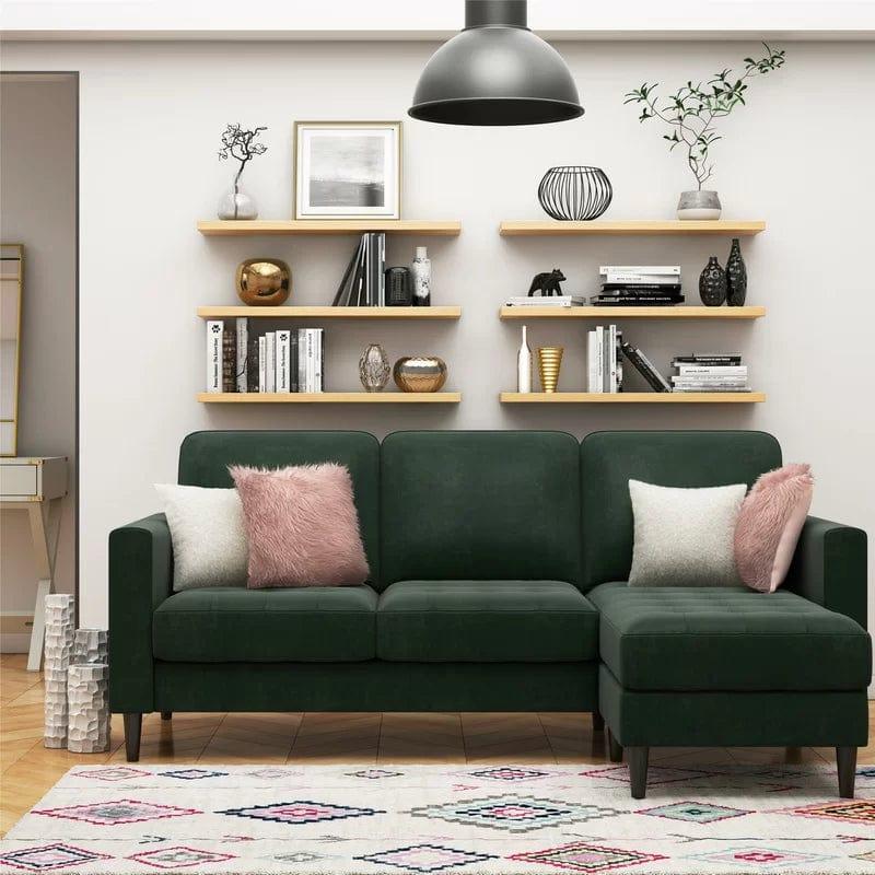 2 - Piece Upholstered Corner  And L Shape Sofa Chaise