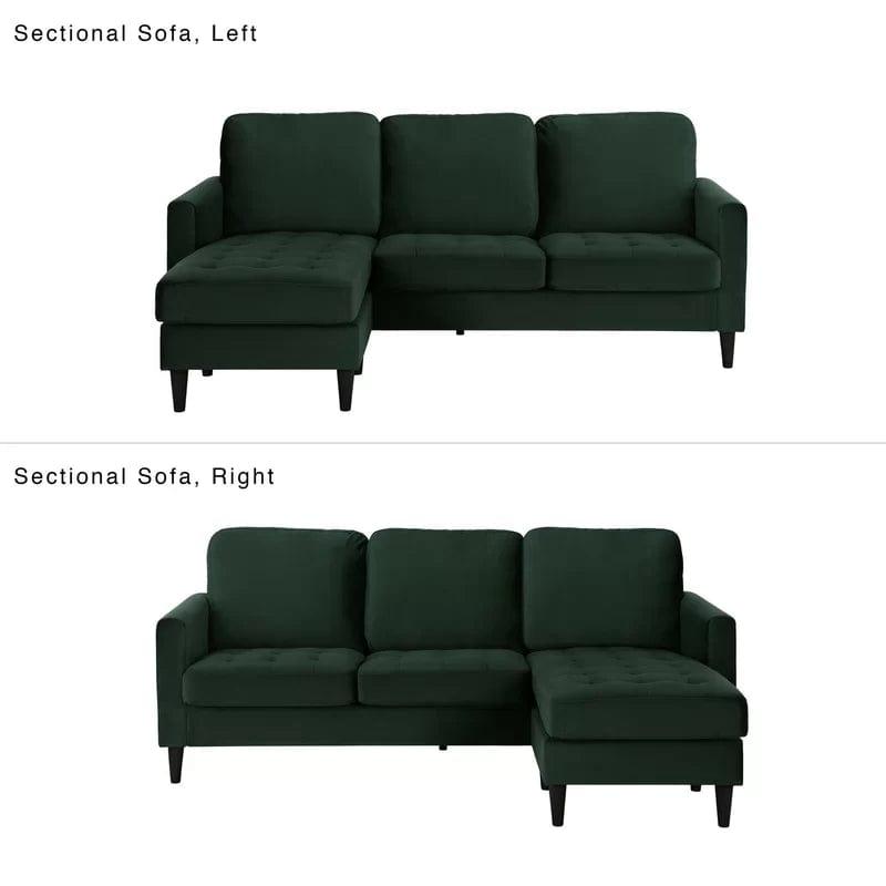 2 - Piece Upholstered Corner Sofa Chaise - Ouch Cart 