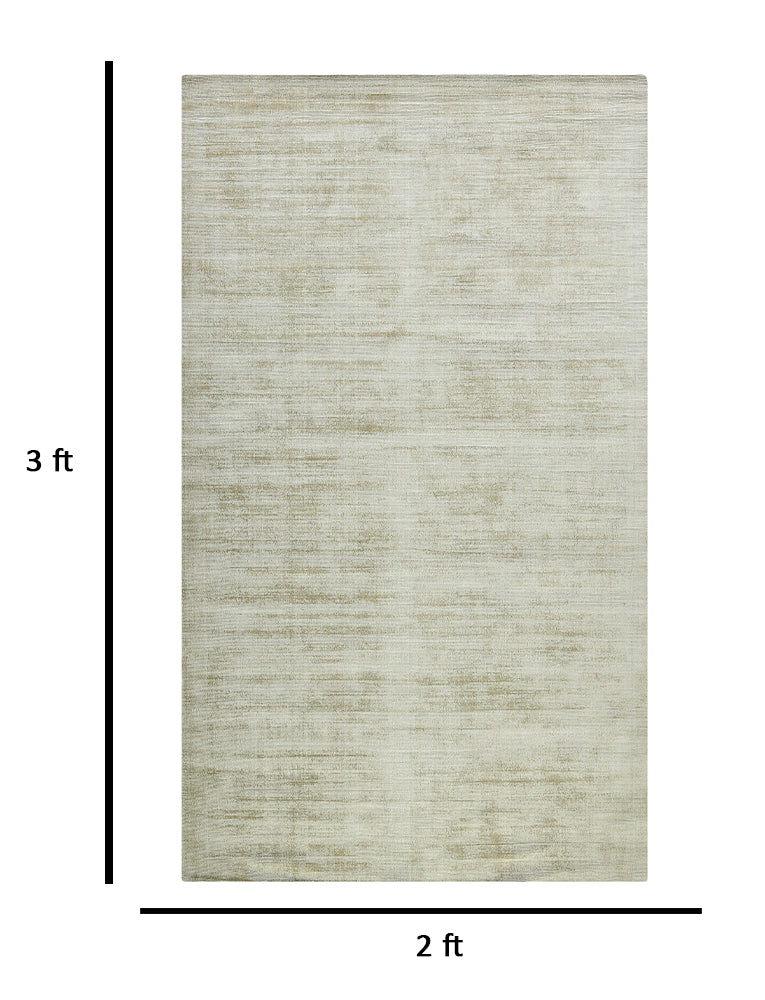 Affinity Solid Pattern Hand Woven  Rectangle Anti-Skid Designer Carpet, Prayer Rug For Office Cabins, Small Living Spaces - 2'x3'