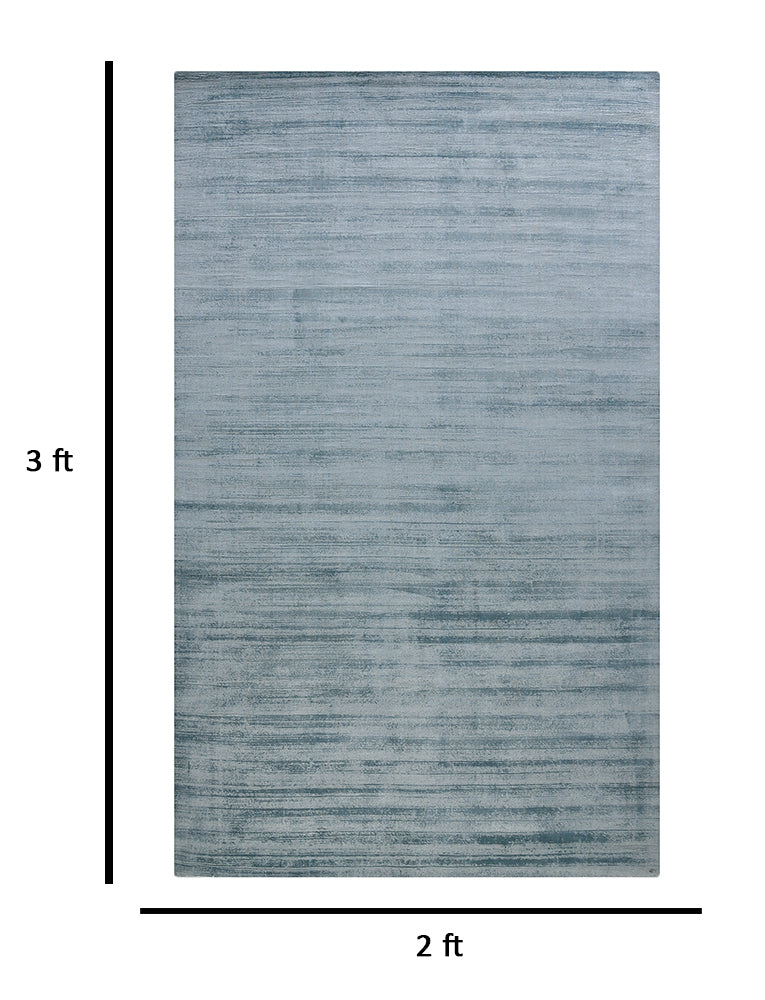 Affinity Solid Pattern Hand Woven  Rectangle Anti-Skid Designer Carpet, Prayer Rug For Office Cabins, Small Living Spaces - 2'x3'