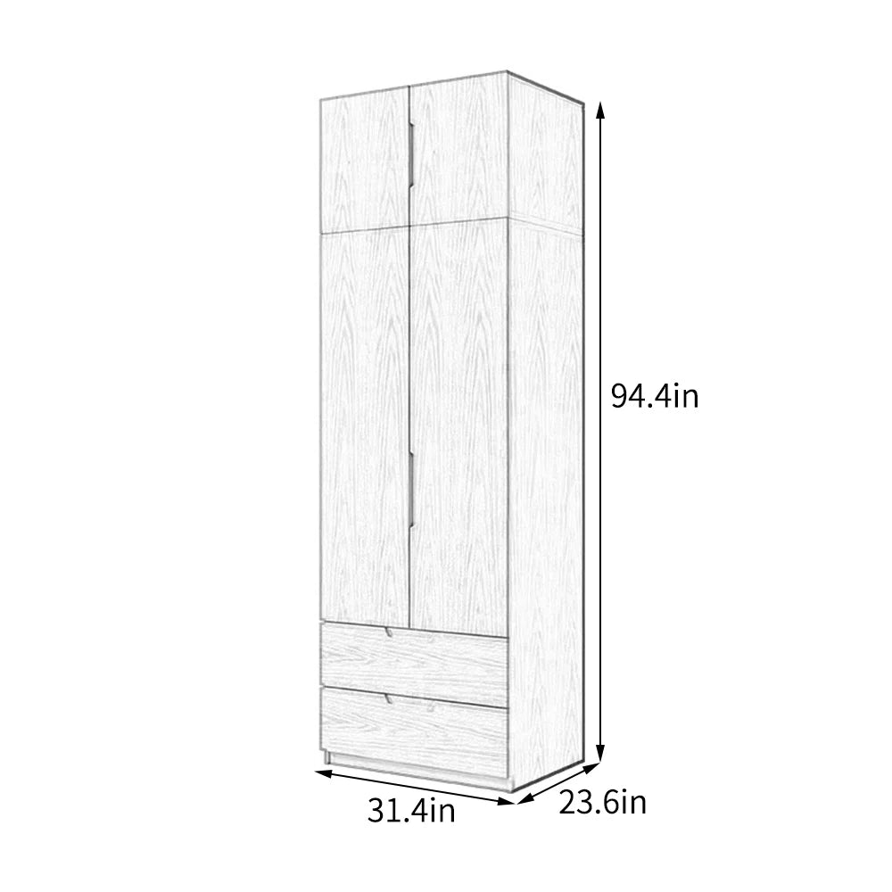 European style simple bedroom wardrobe