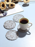 Silver Petal Coaster Set