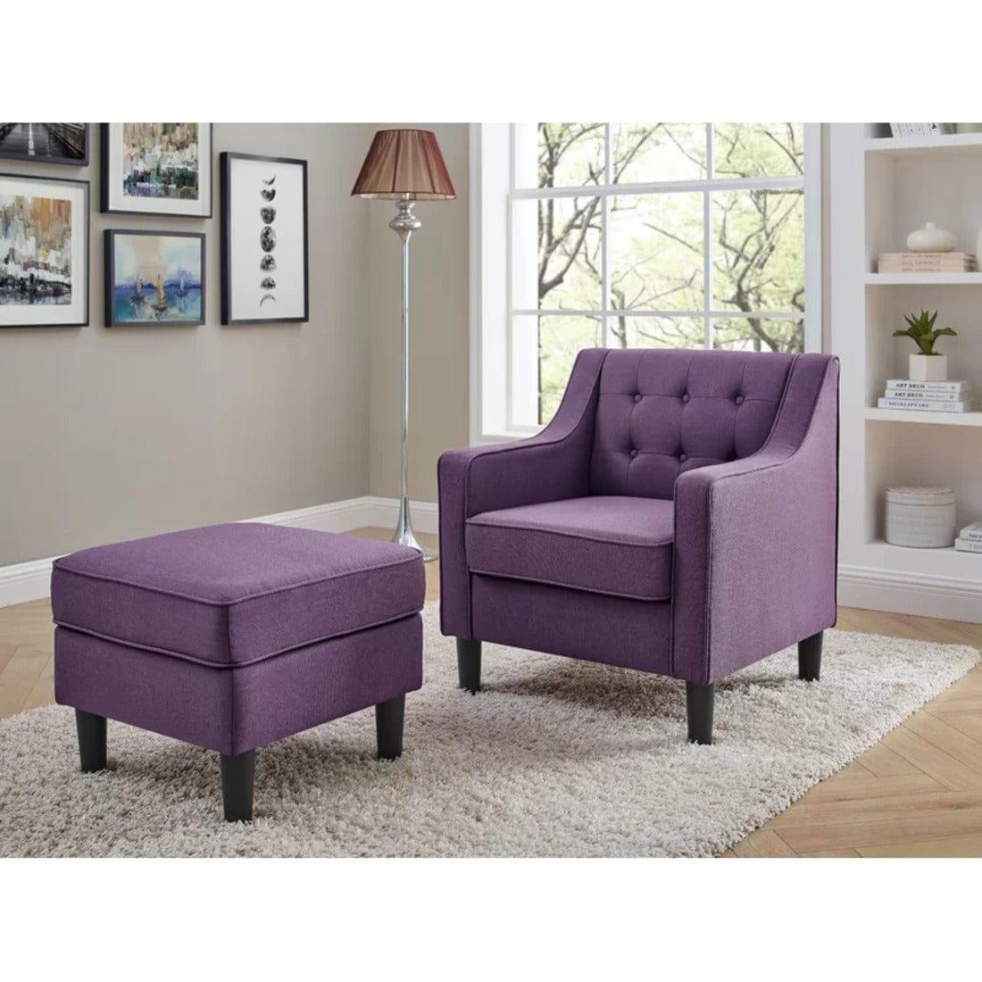 Pearson accent chair with ottoman