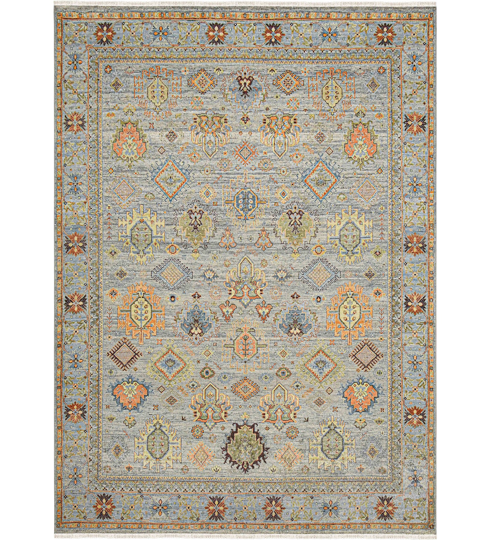 Mahal Traditional Pattern Hand Knotted  Rectangle Anti-Skid Designer Carpet, Prayer Rug For Office Cabins, Small Living Spaces - 4'x6'