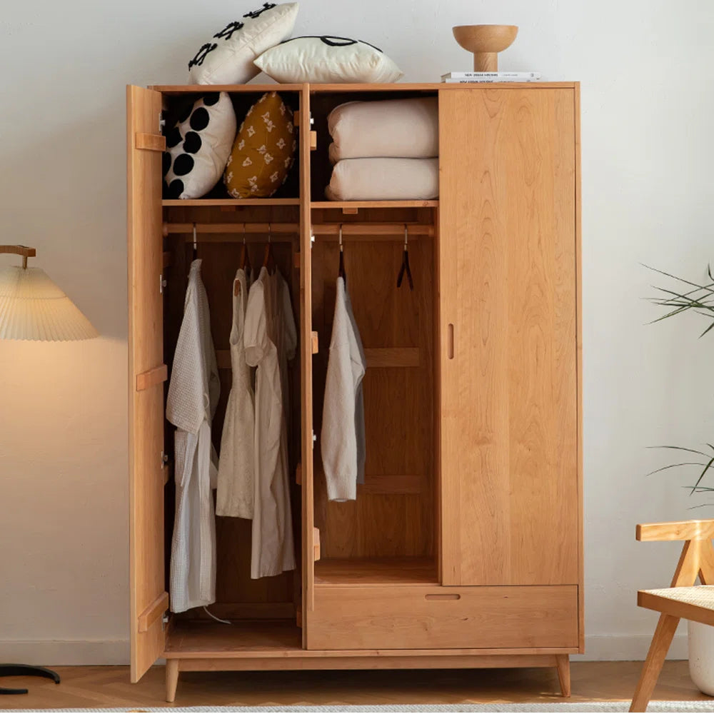 European style simple retro bedroom wardrobe