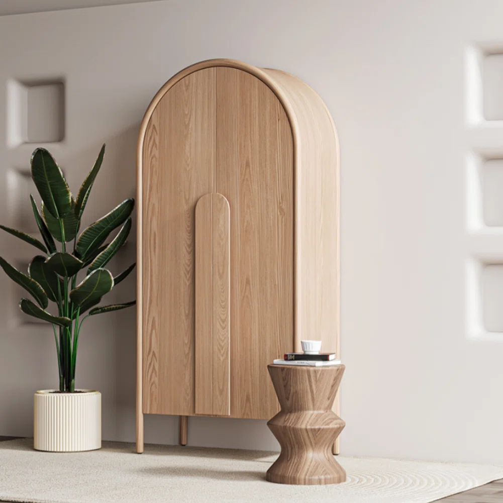 Modern and Simple Solid Wood Storage Wardrobe