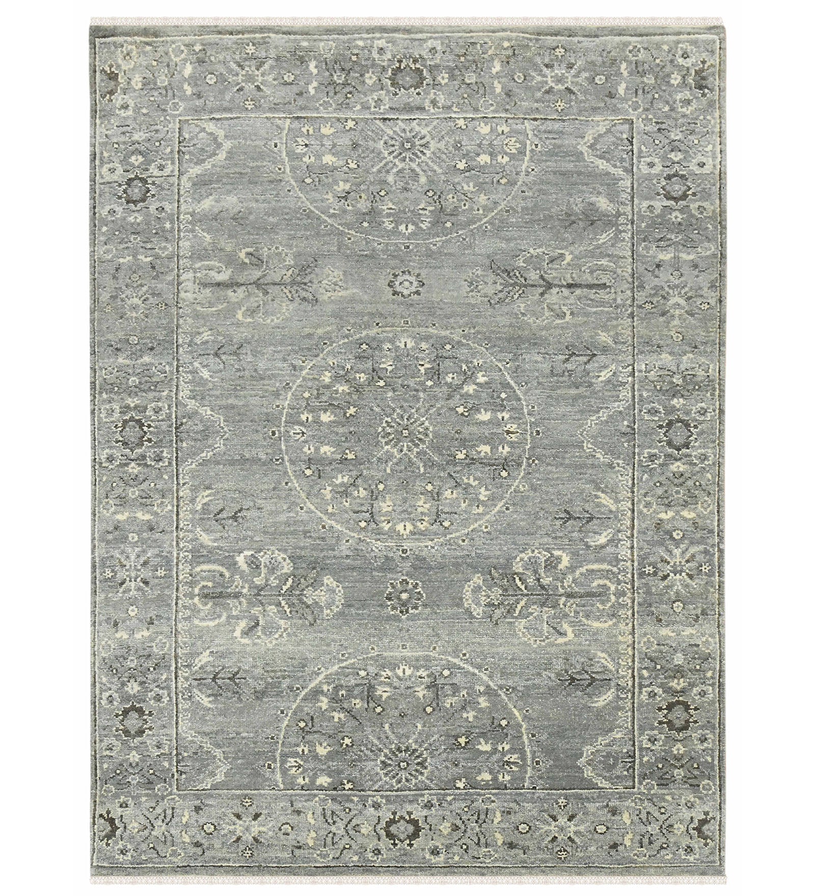Nuit Arabe Traditional Pattern Hand Knotted  Rectangle Anti-Skid Designer Carpet, Area Rug For Bed Room, Living Room - 6'x9'