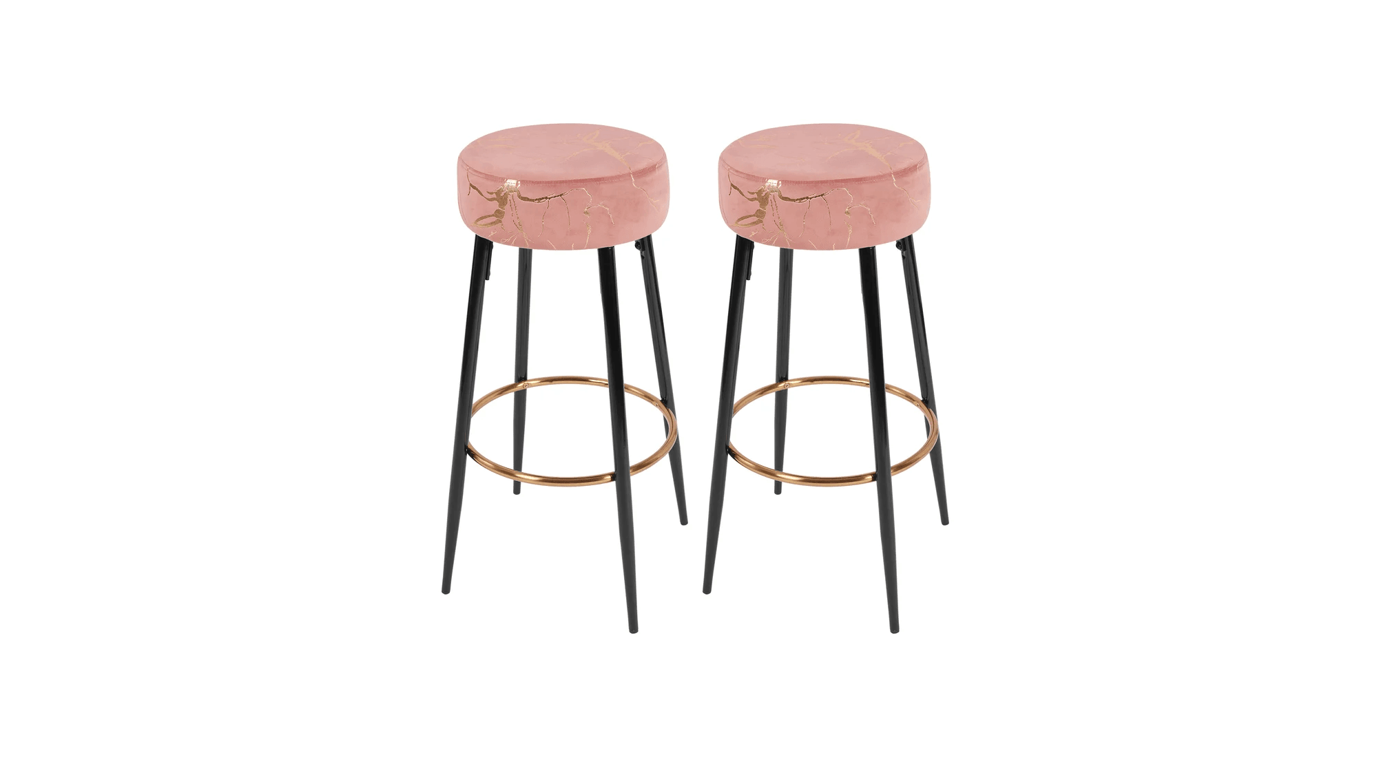 NAHMAN BAR STOOL PINK SET OF 2 - Ouch Cart 