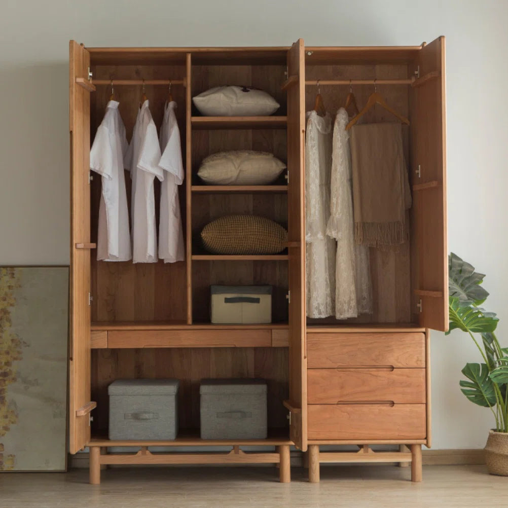 Modern Simple Solid Wood Wardrobe