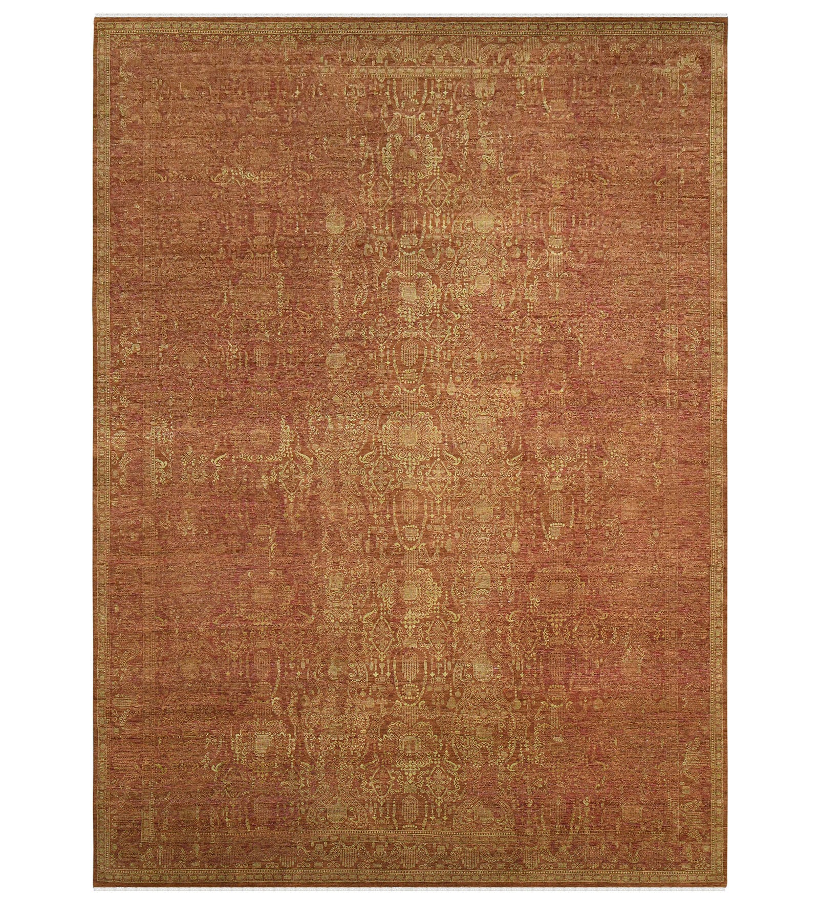 Kohinoor Traditional Pattern Hand Knotted  Rectangle Anti-Skid Designer Carpet, Prayer Rug For Office Cabins, Small Living Spaces - 2'X3'
