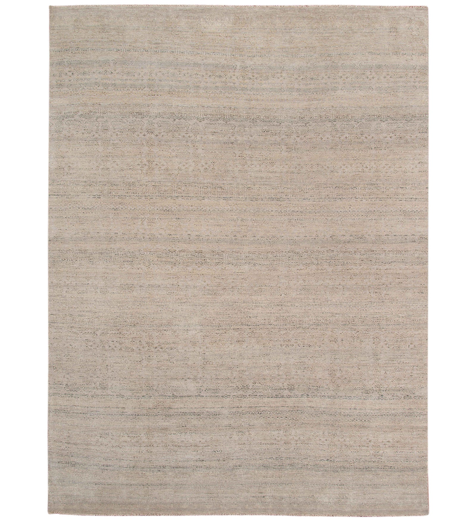 Pearl Transitional Pattern Hand Knotted  Rectangle Anti-Skid Designer Carpet, Prayer Rug For Office Cabins, Small Living Spaces - 2'X3'
