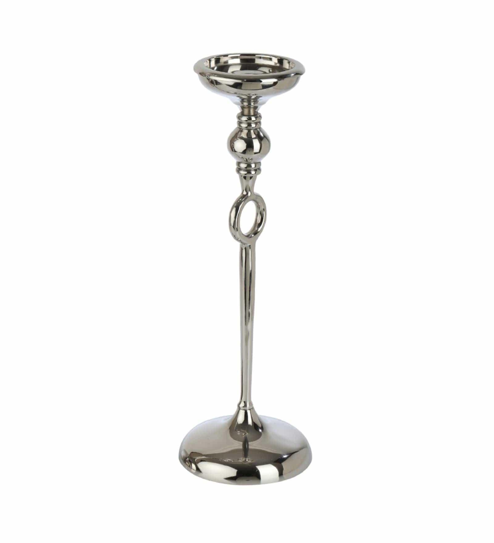 Ajna Small Silver Pillar Holder - Ouch Cart 