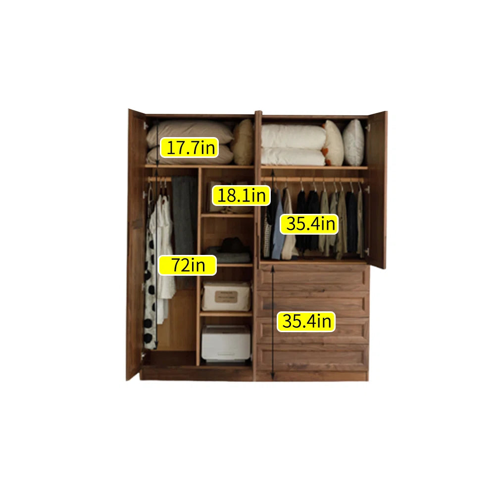 American style retro simple bedroom wardrobe