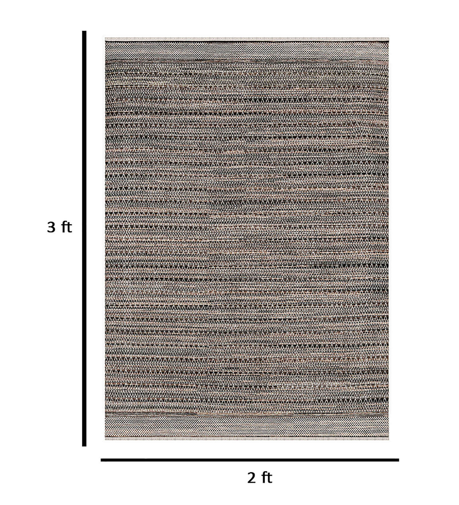 Metropolis Modern Pattern Hand Knotted  Rectangle Anti-Skid Designer Carpet, Prayer Rug For Office Cabins, Small Living Spaces - 2'X3'