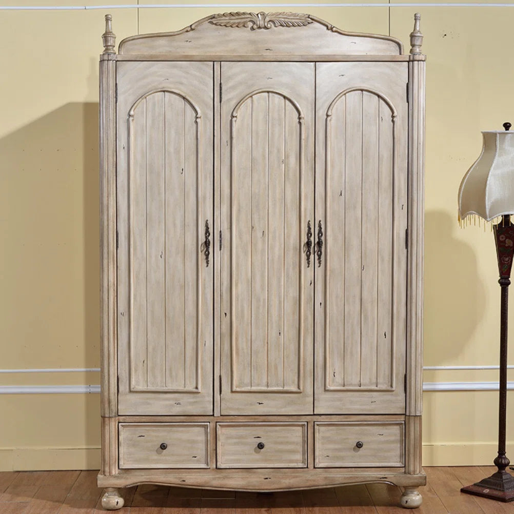 Vintage Solid Wood Wardrobe