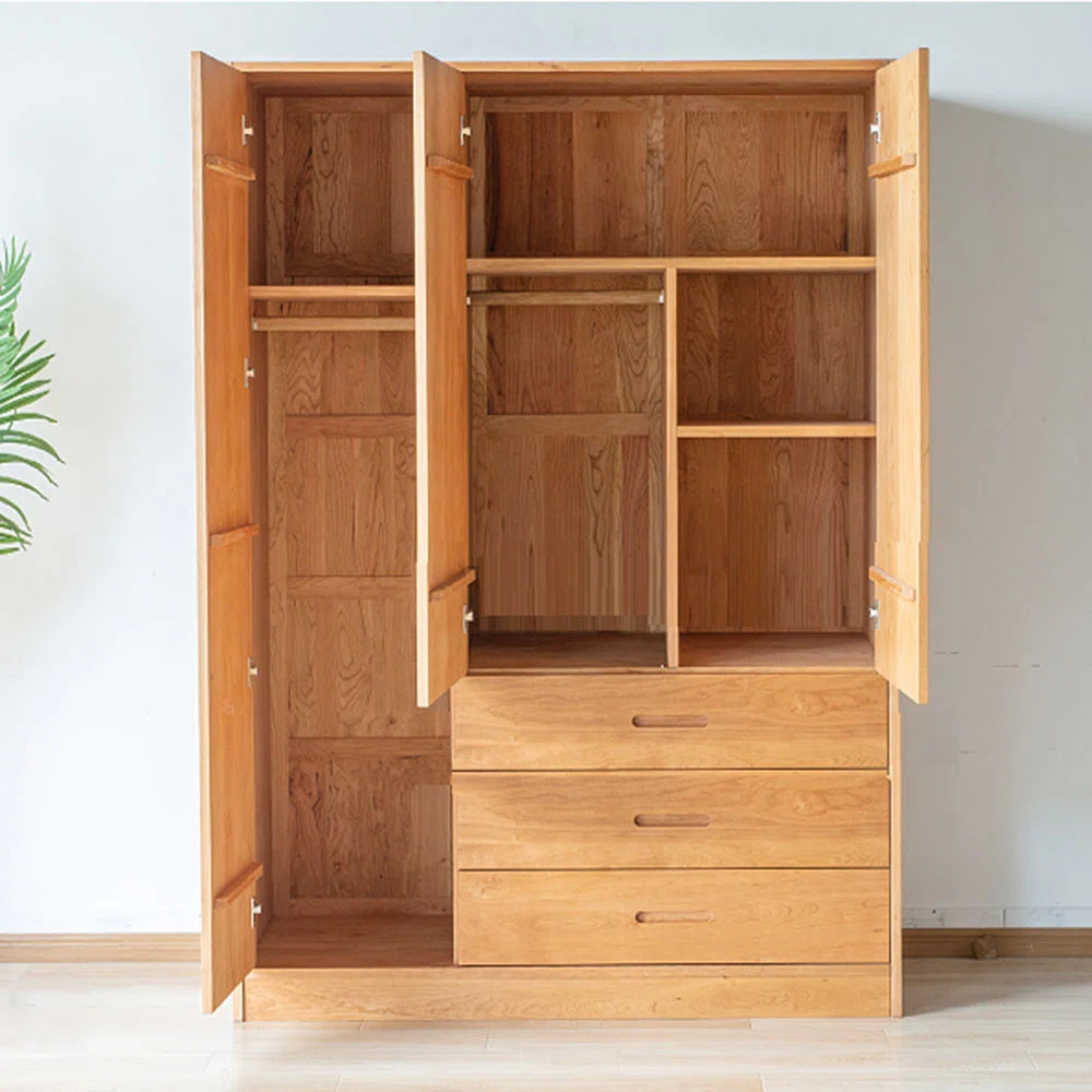 Chinese style retro exquisite bedroom wardrobe