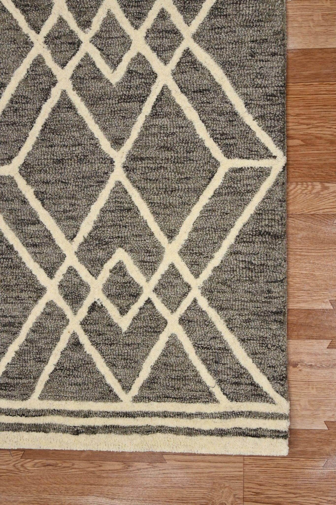 Khaki Wool Vista 5x8 Feet Hand-Tufted Carpet - Rug - Ouch Cart 