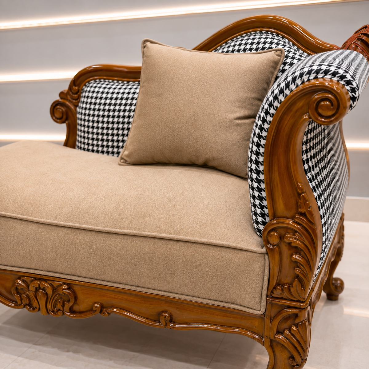 Ouch Cart Luxury Wooden Accent Chair | OUCH CART