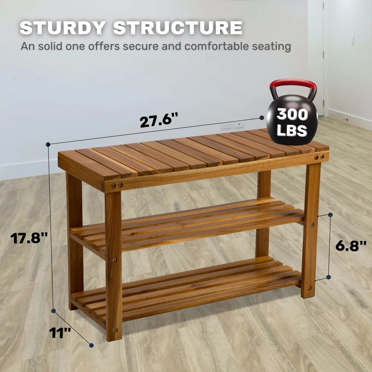 Solid Wood Shoe Rack