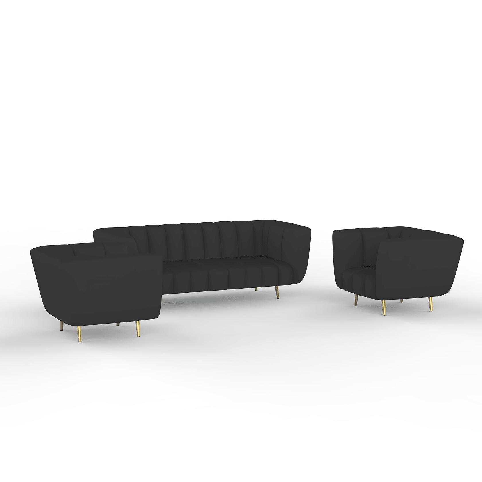 Mushy High Density Foam Sofa Set - Ouch Cart 