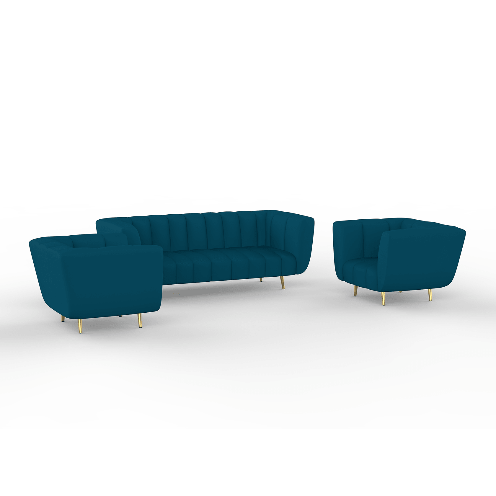 Mushy High Density Foam Sofa Set - Ouch Cart 