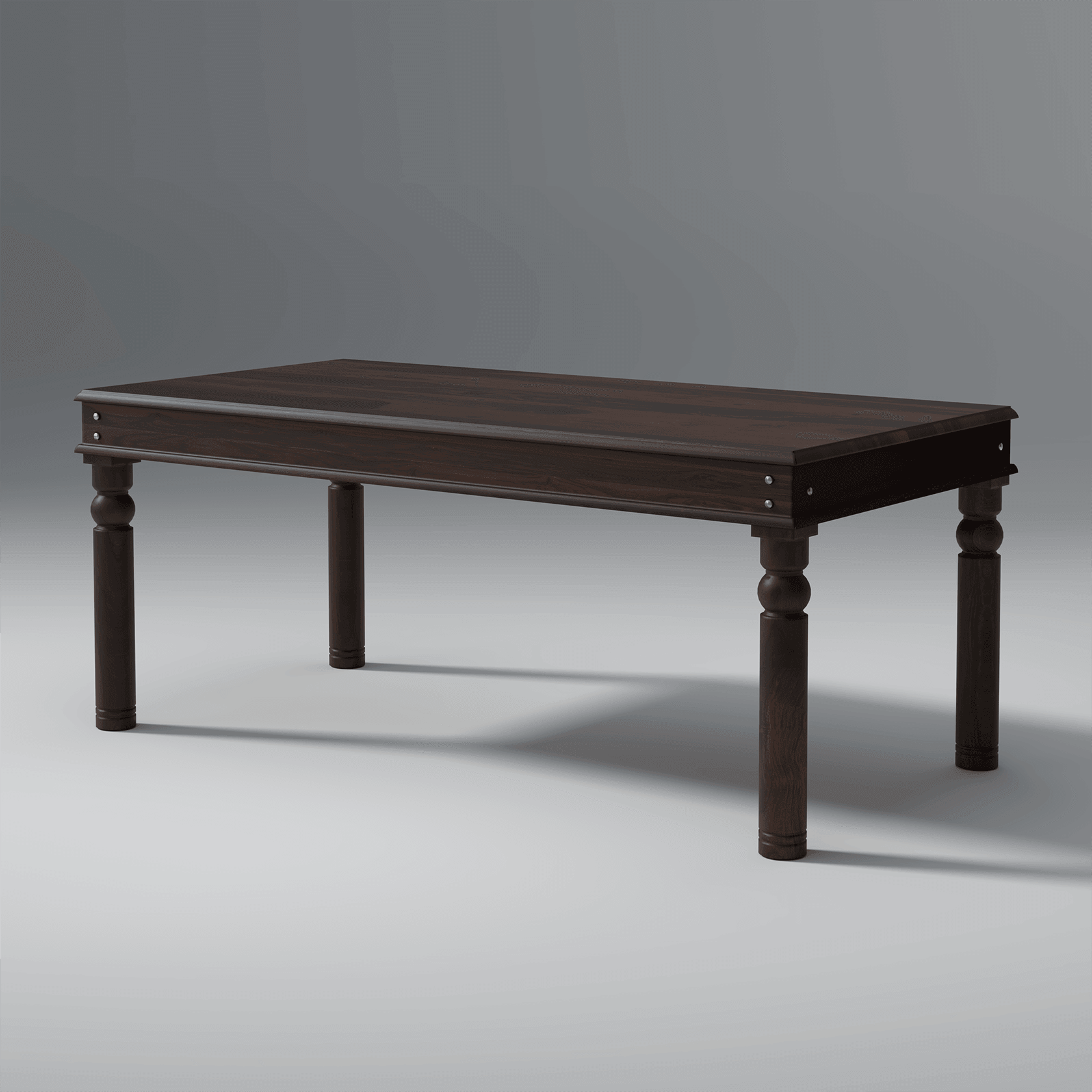 Adria Sheesham Wood Dining Table 6 Seater In Walnut