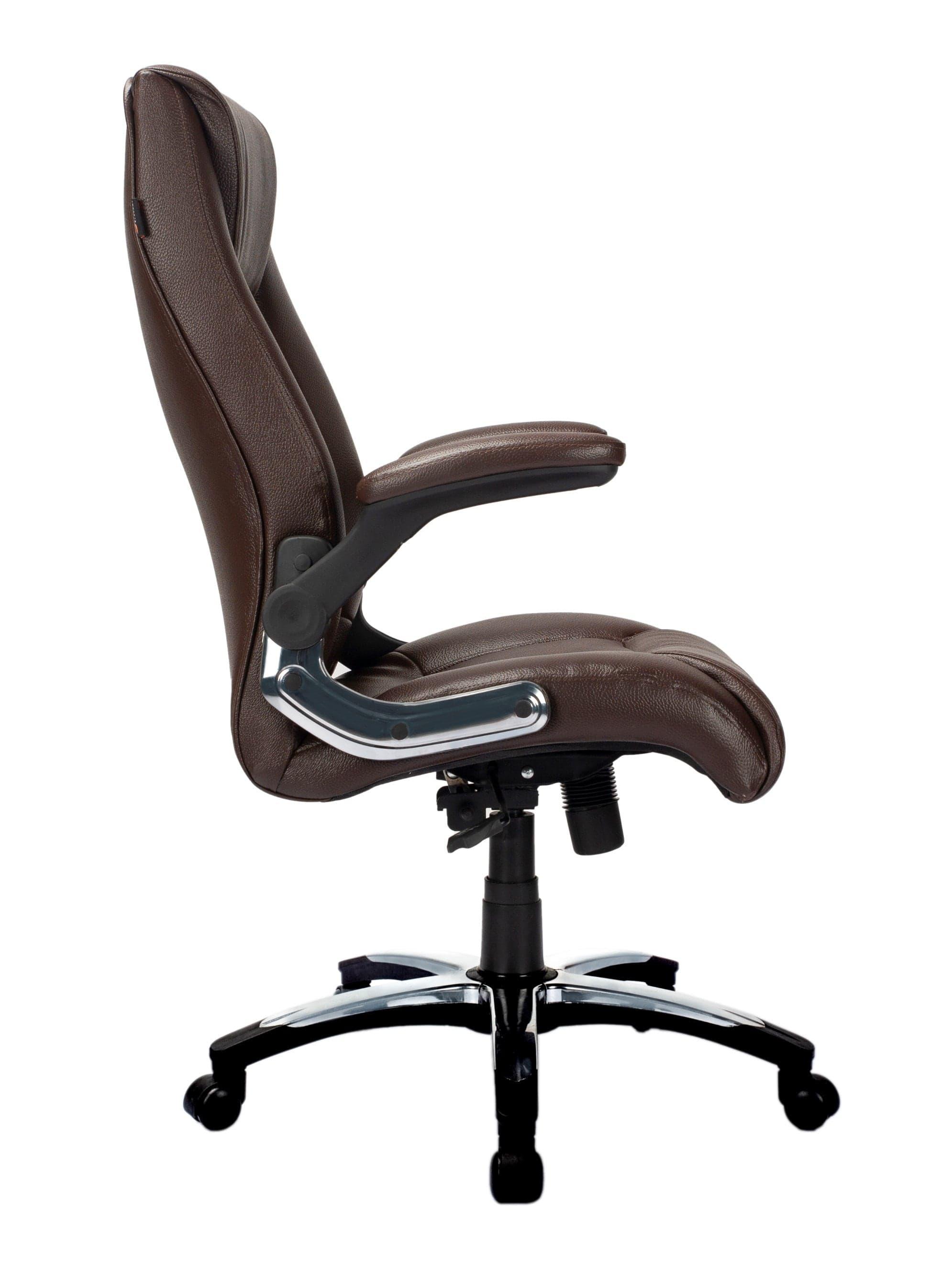 Adiko High Back Exceutive Chair in Brown - Ouch Cart 