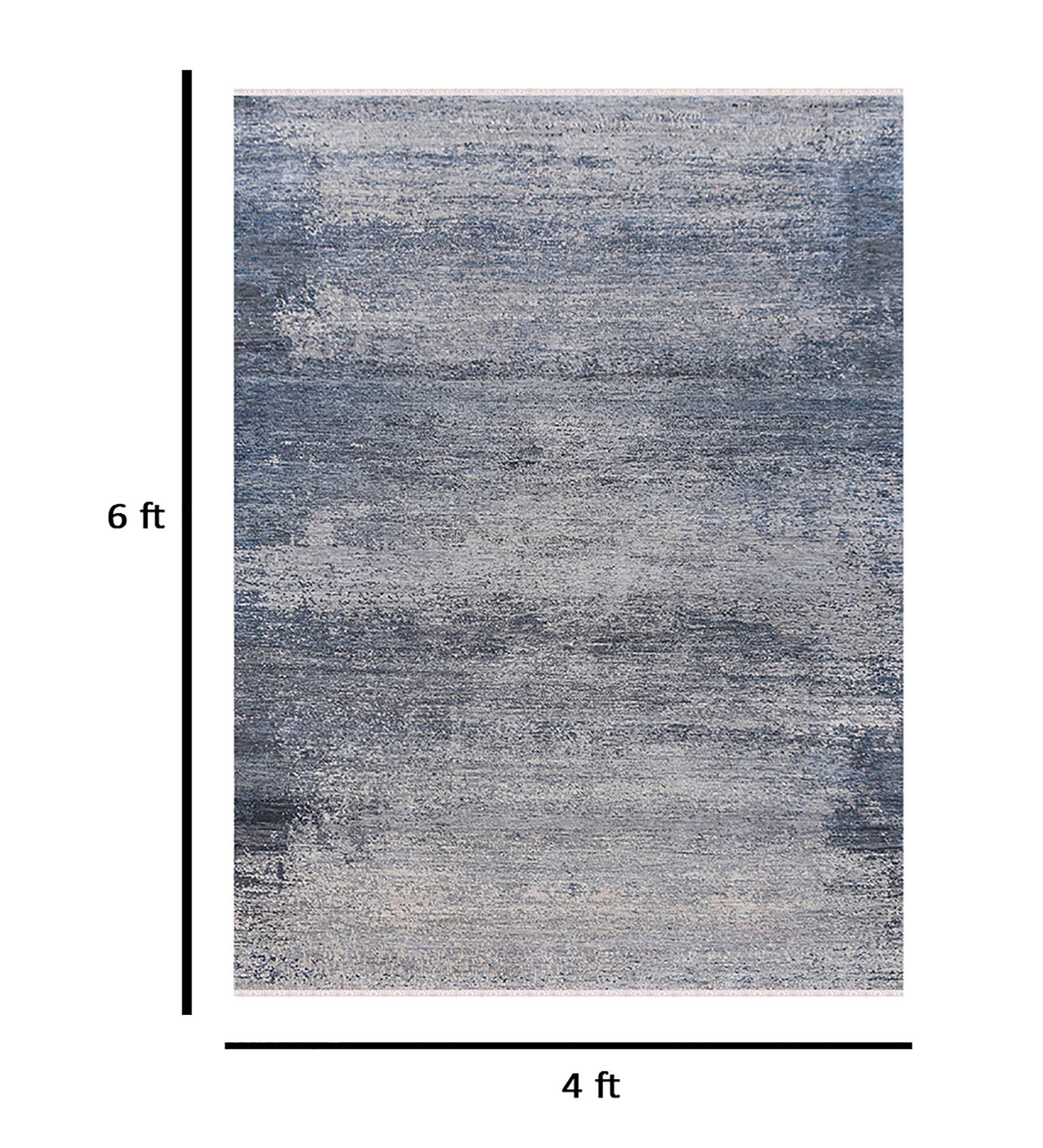 Dazzle Modern Pattern Hand Knotted  Rectangle Anti-Skid Designer Carpet, Prayer Rug For Office Cabins, Small Living Spaces - 4'x6'