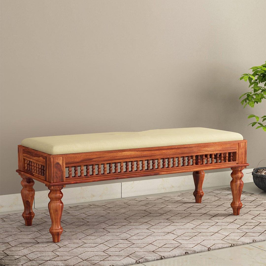 Alanis Sheesham Wood Dining Bench - Ouch Cart 