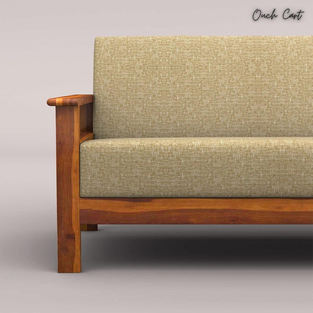 EDWIN 3+1+1 WOODEN SOFA SET (HONEY FINISH) - Ouch Cart 