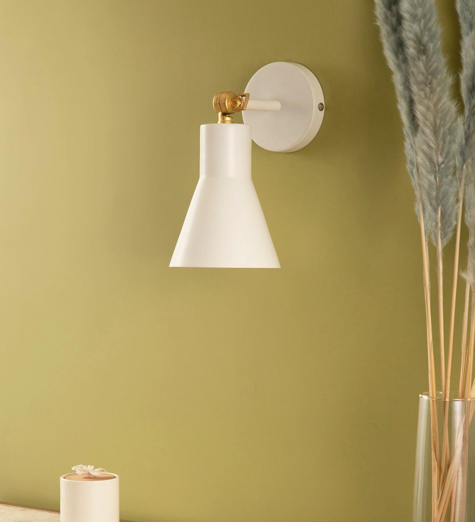 Liam Small White Wall Sconce - Ouch Cart 