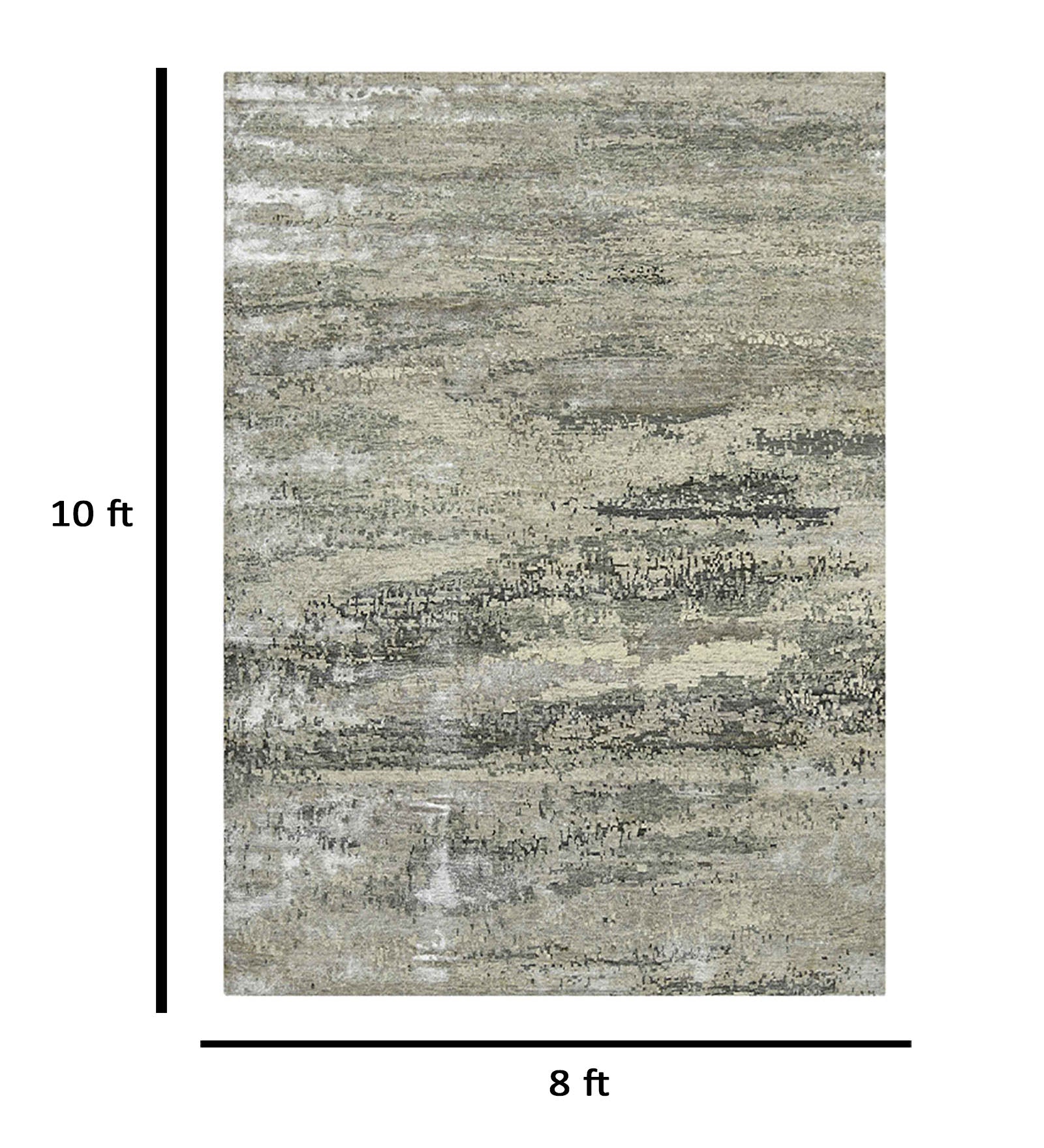 Synergy Modern Pattern Hand Knotted  Rectangle Anti-Skid Designer Carpet, Area Rug For Bed Room, Living Room - 8'X10'