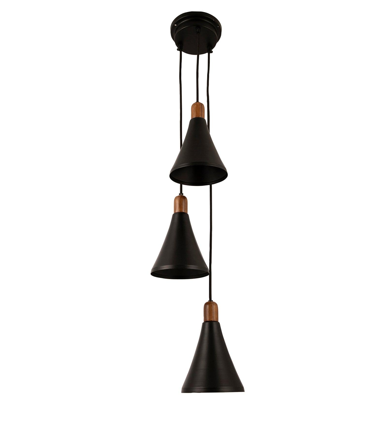 Sonnico Wood 3 Cluster Pendant Light - Ouch Cart 