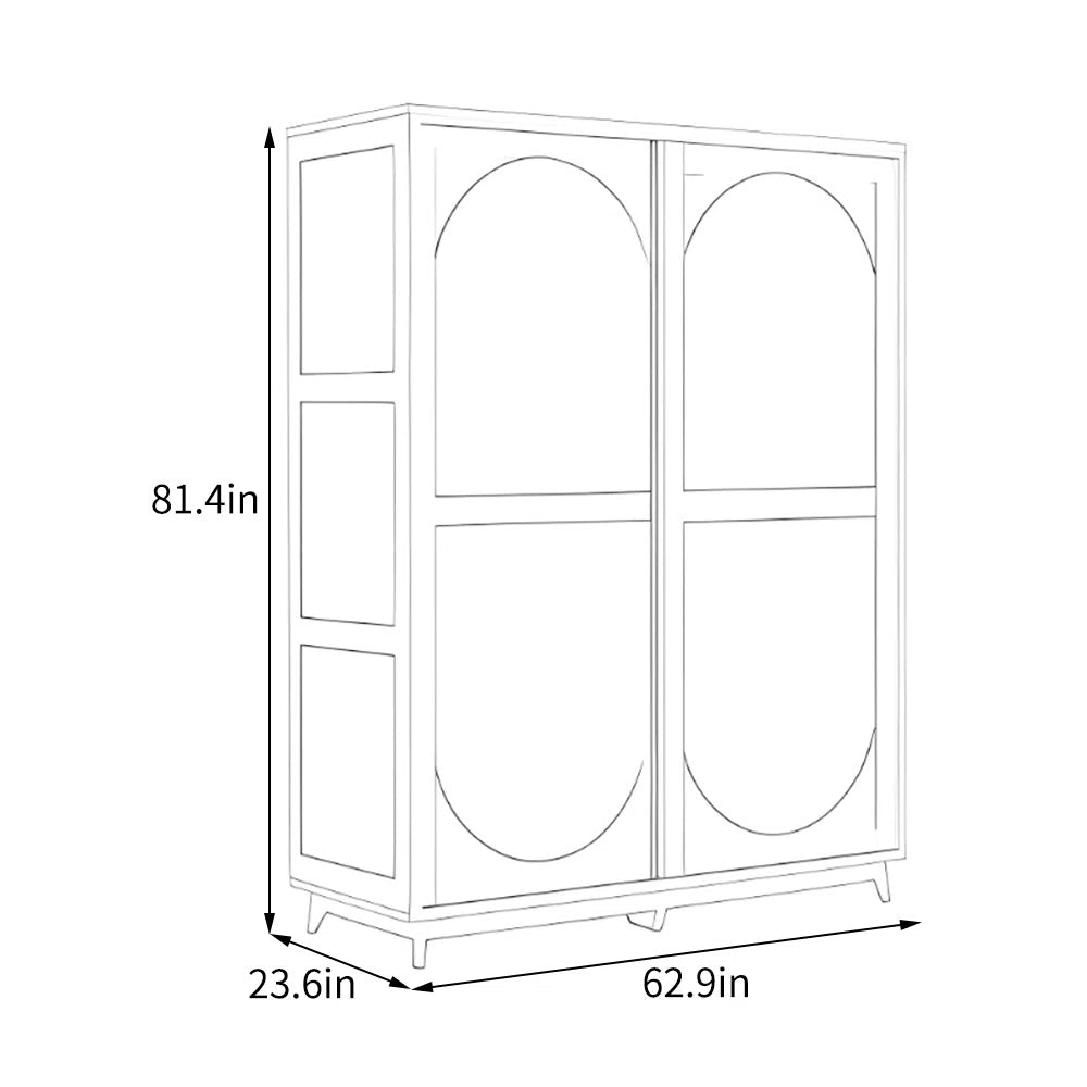 European style simple bedroom wardrobe