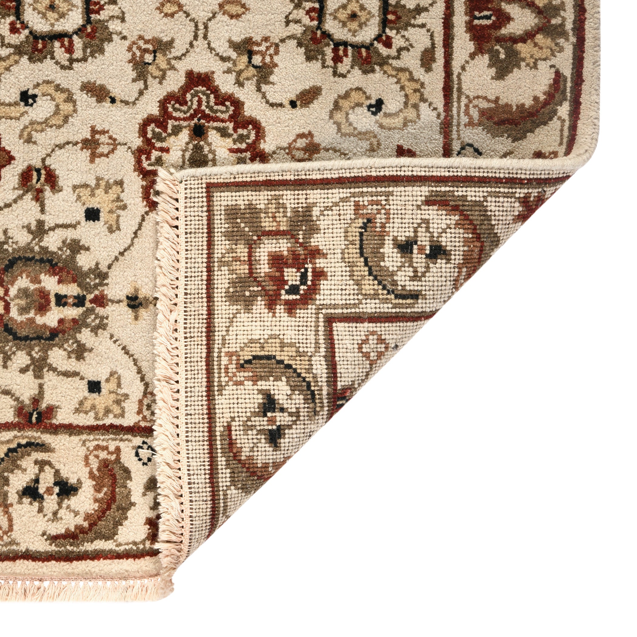 Luxor Classic Pattern Hand Knotted  Rectangle Anti-Skid Designer Carpet, Prayer Rug For Office Cabins, Small Living Spaces - 2'X3'