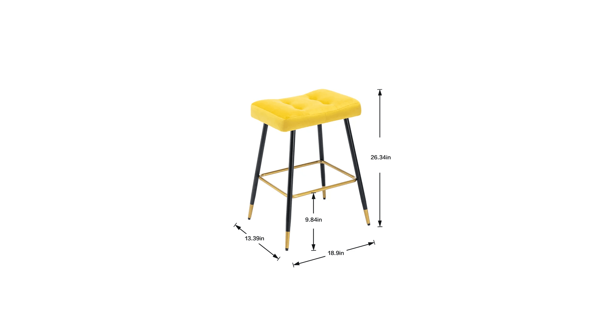 JULIO COUNTER STOOL YELLOW - Ouch Cart 