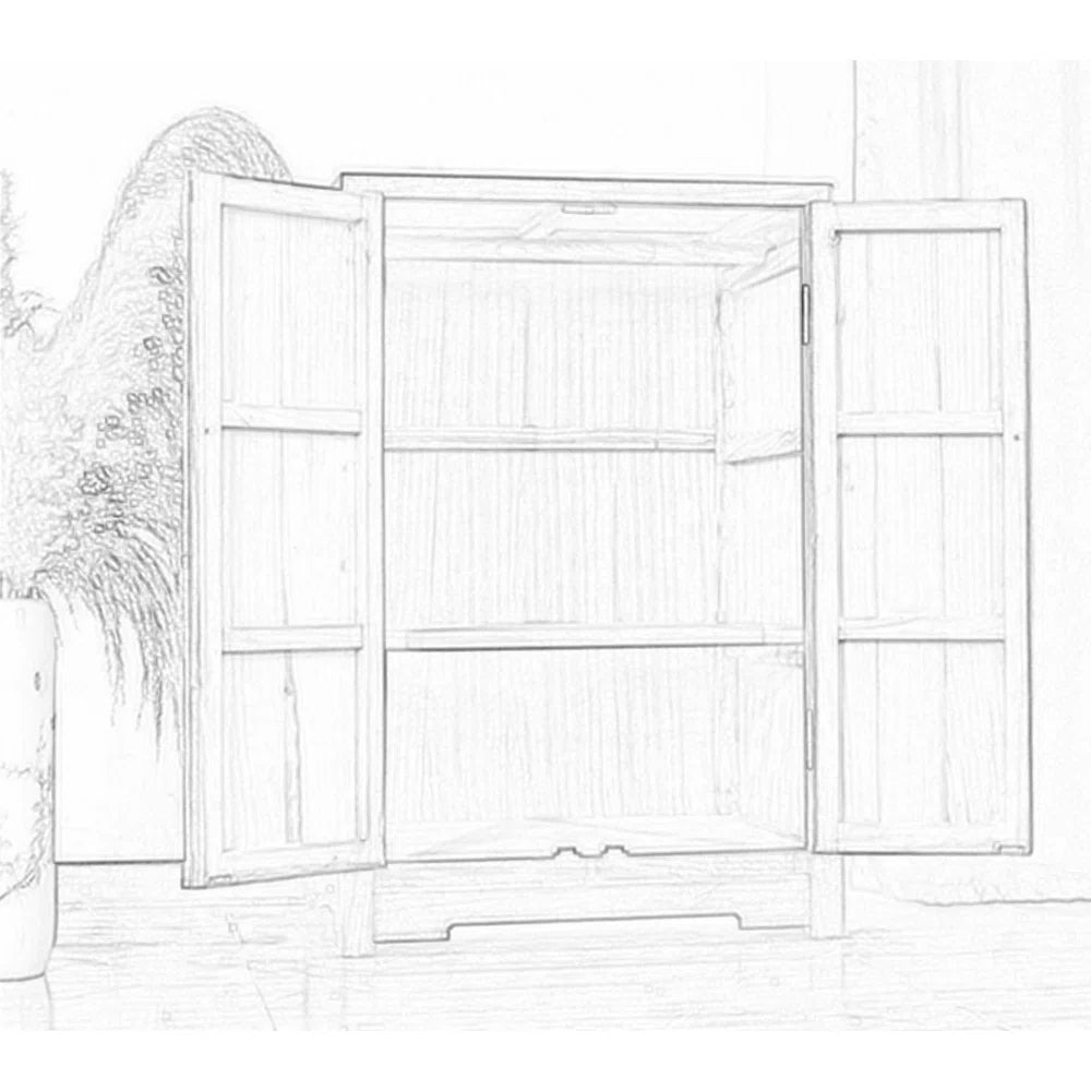 Chinese style retro simple exquisite wardrobe