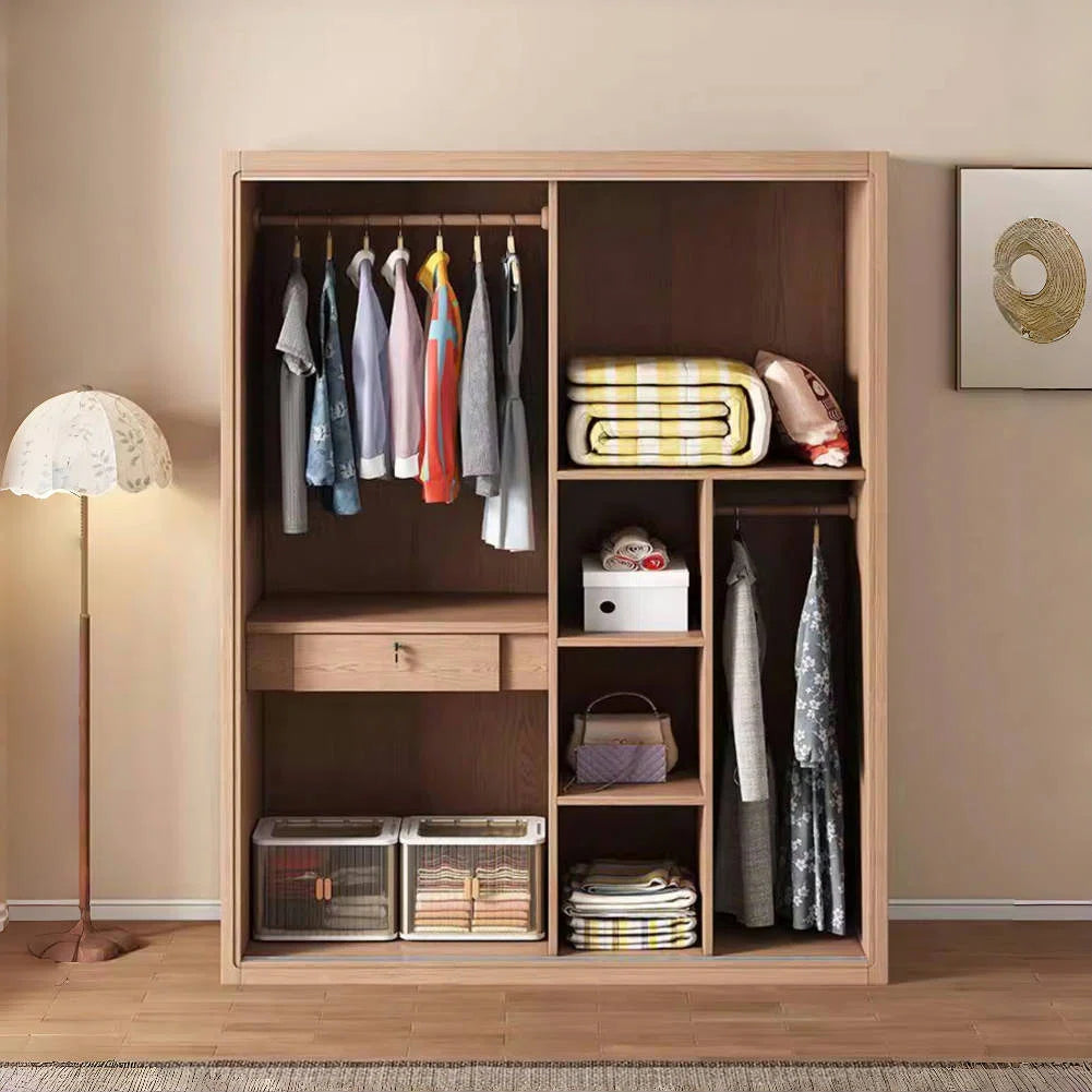 Simple and Classic Burlywood Wardrobe