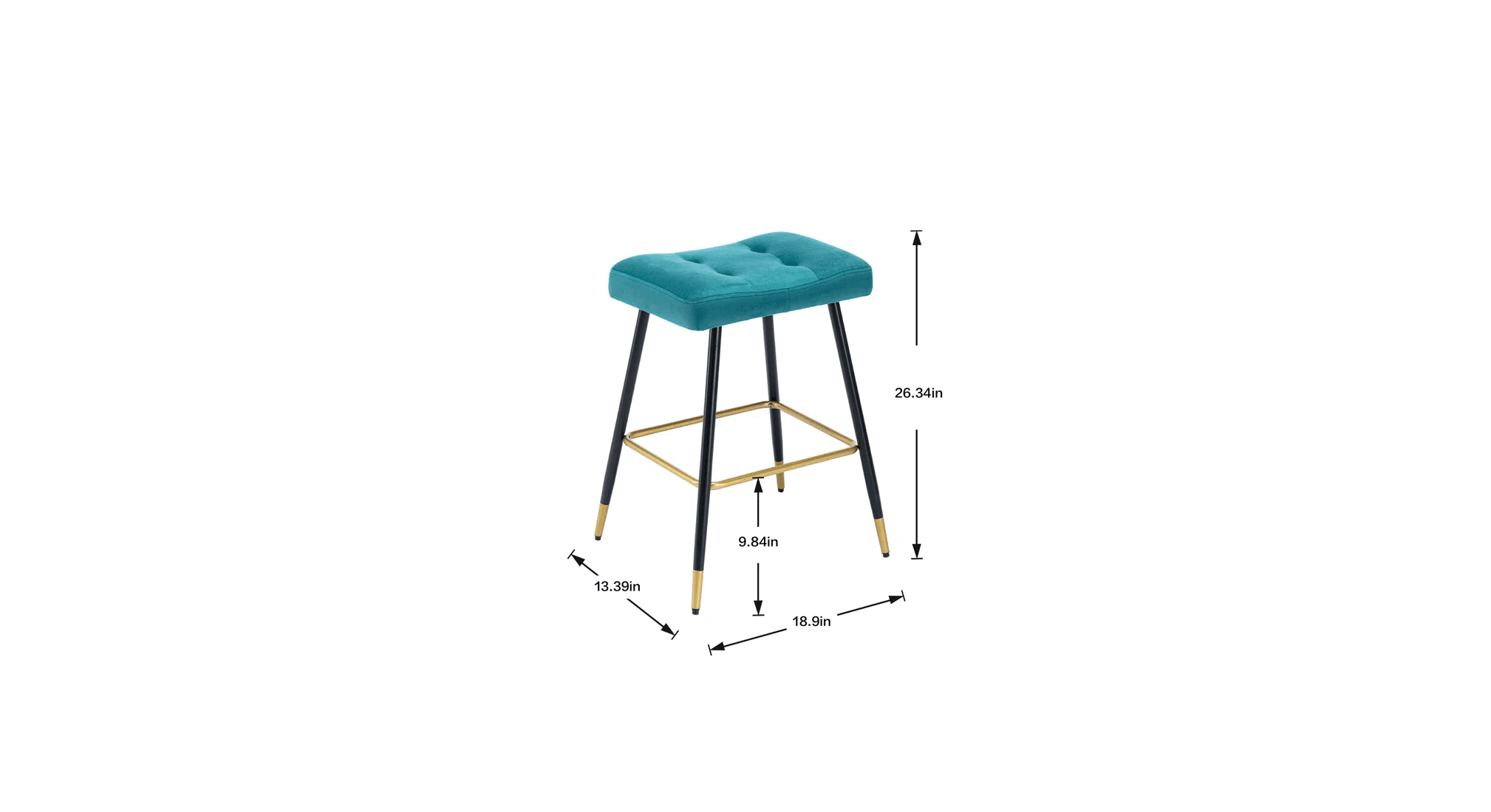 JULIO COUNTER STOOL TEAL - Ouch Cart 